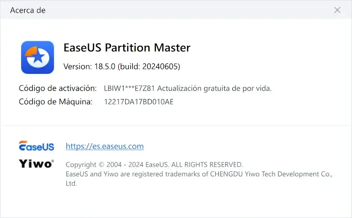 EaseUS Partition Master Versión Full Español