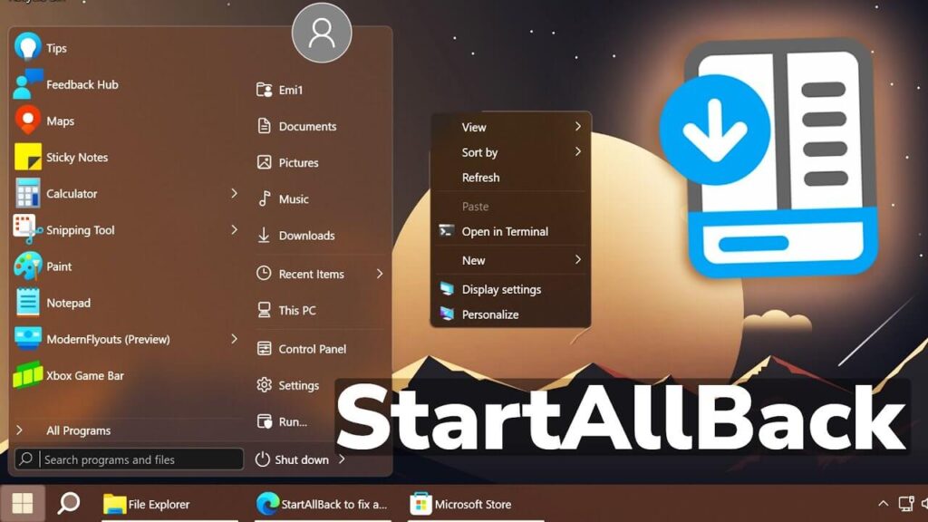 StartAllBack Versión 3.9.16.5322 Descarga Gratuita Full Español 